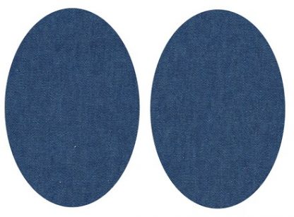 Mid Blue Denim Iron On Elbow / Knee Patches - Image 2