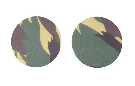 TWIN PACK OF CAMO REPAIR IRON OR SEW ON OVAL PATCHES 