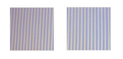 Pair of Iron On Square Shape Elbow and Knee patches in Blue Yellow Stripe Pure Cotton Fabric