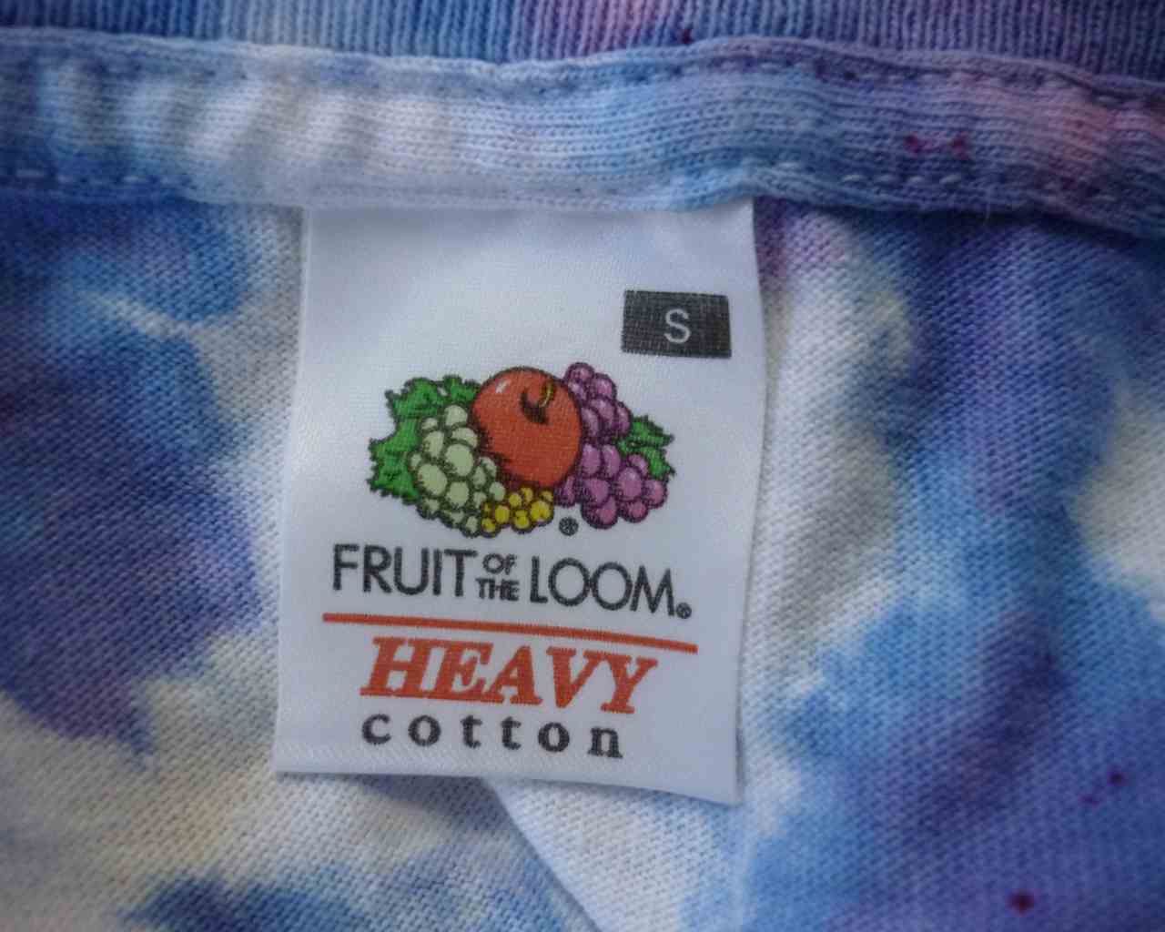 Brand New FRUIT OF THE LOOM Blue Red Tie Dye T Shirt Classic Fit Size S UK 6 - 8 - Image 3