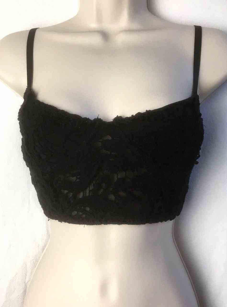 MISO Black Lace Bralet Very Pretty Size UK 8 Good Condition
