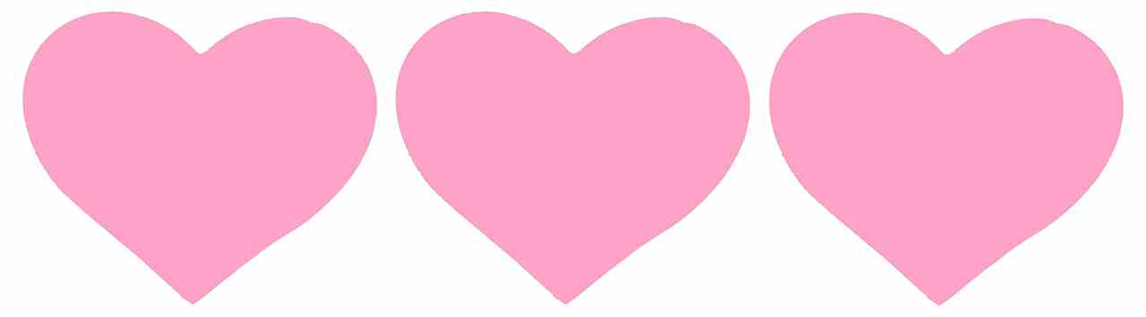 3 Iron on Red and Pink Cotton Heart Patches for Applique, Repairs, Customising - Image 3