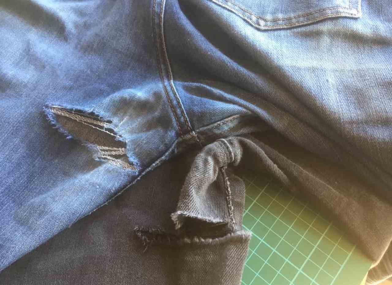 Fix that embarrassing hole in your denim jeans with iron on jeans