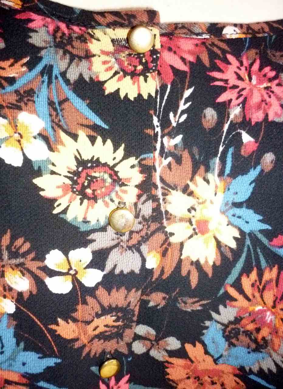 Black Red Floral Strappy Cold Shoulder Blouse ATMOSPHERE Size UK 14 Excellent Condition - Image 4