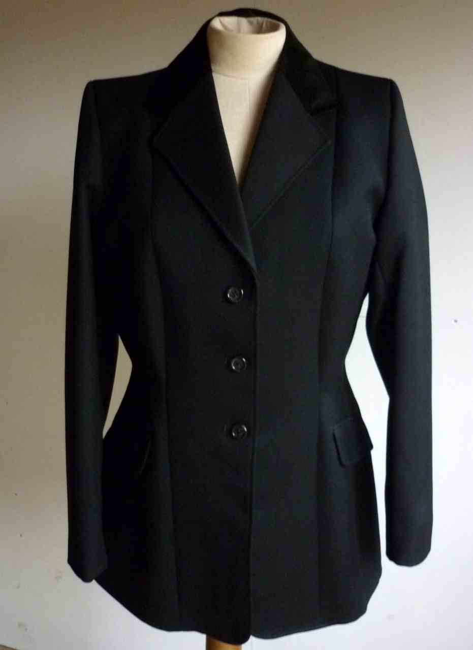 Black Wool AACHEN Riding Show Hunt Jacket by CALDENE Size 38 / UK 14 Immaculate