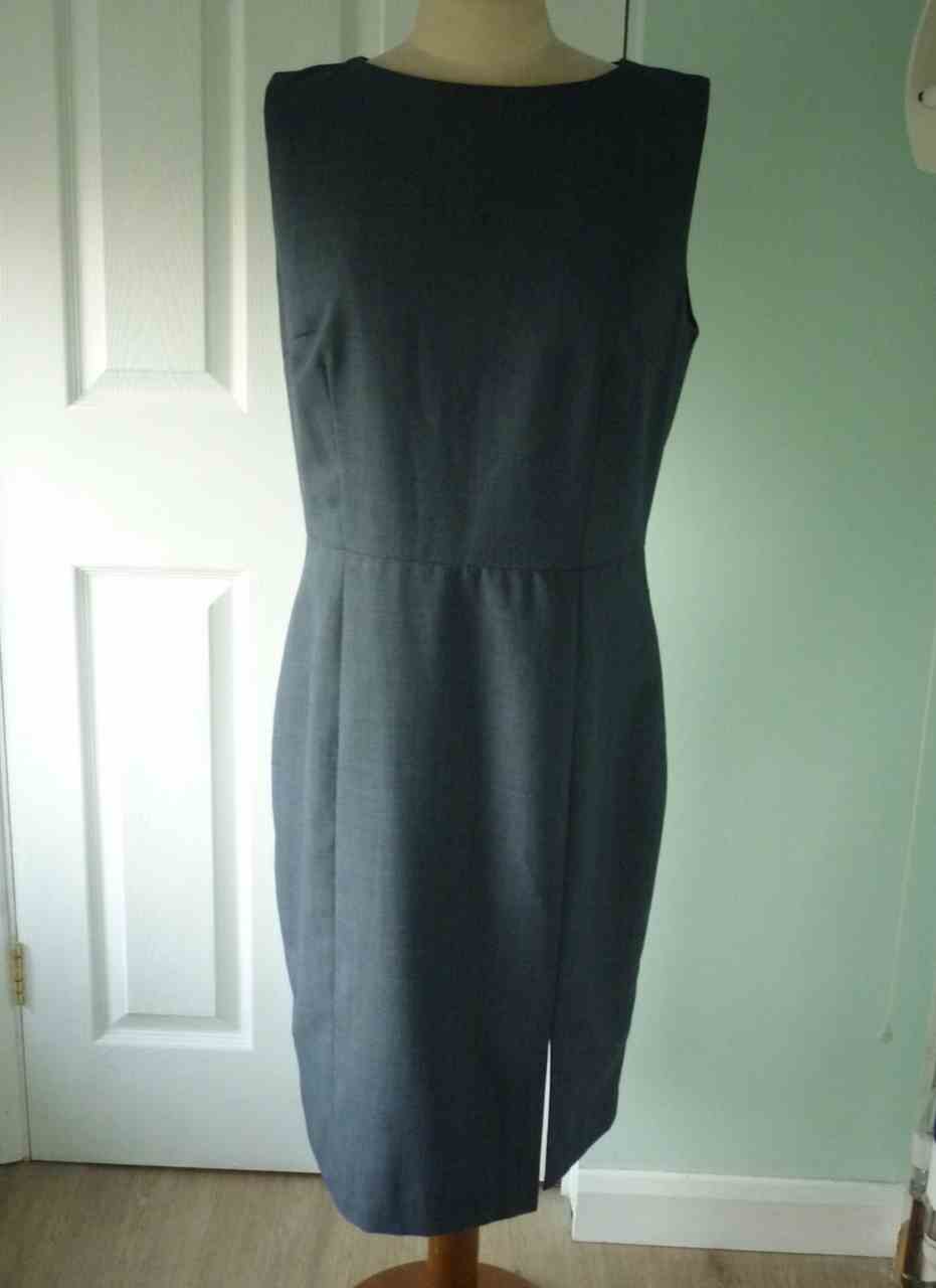 Blue Shift Dress and Jacket Suit NEXT, Size 12/14, Wool Blend, Excellent Condition - Image 3