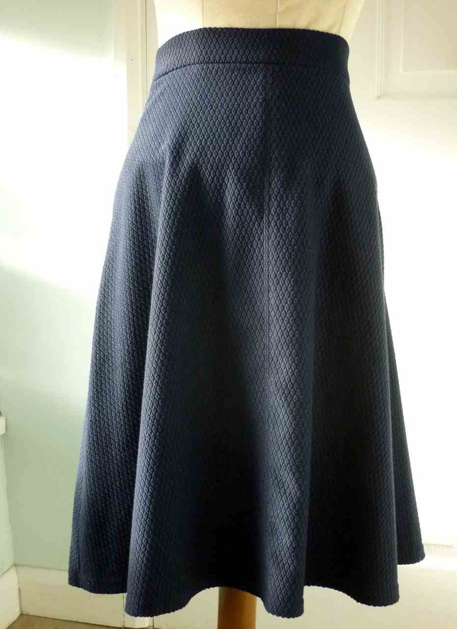 Navy Blue A Line Midi Skirt by TU. Size UK12. Nice Quality Cut and Fabric, Excellent Condition - Image 2