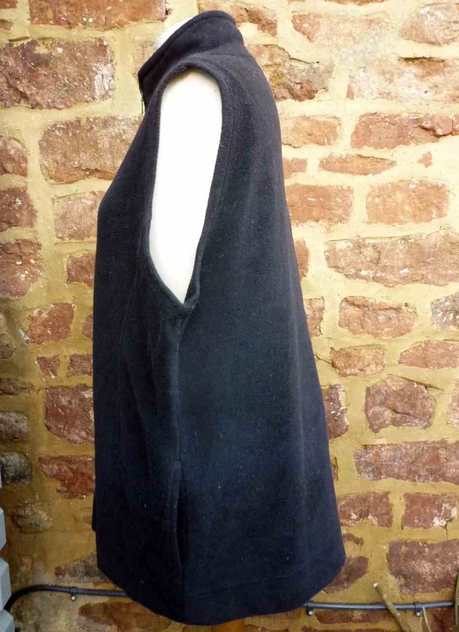 Black Fleece Gilet Waistcoat EWM Pure Classics, Size UK 18, Good Condition - Image 3