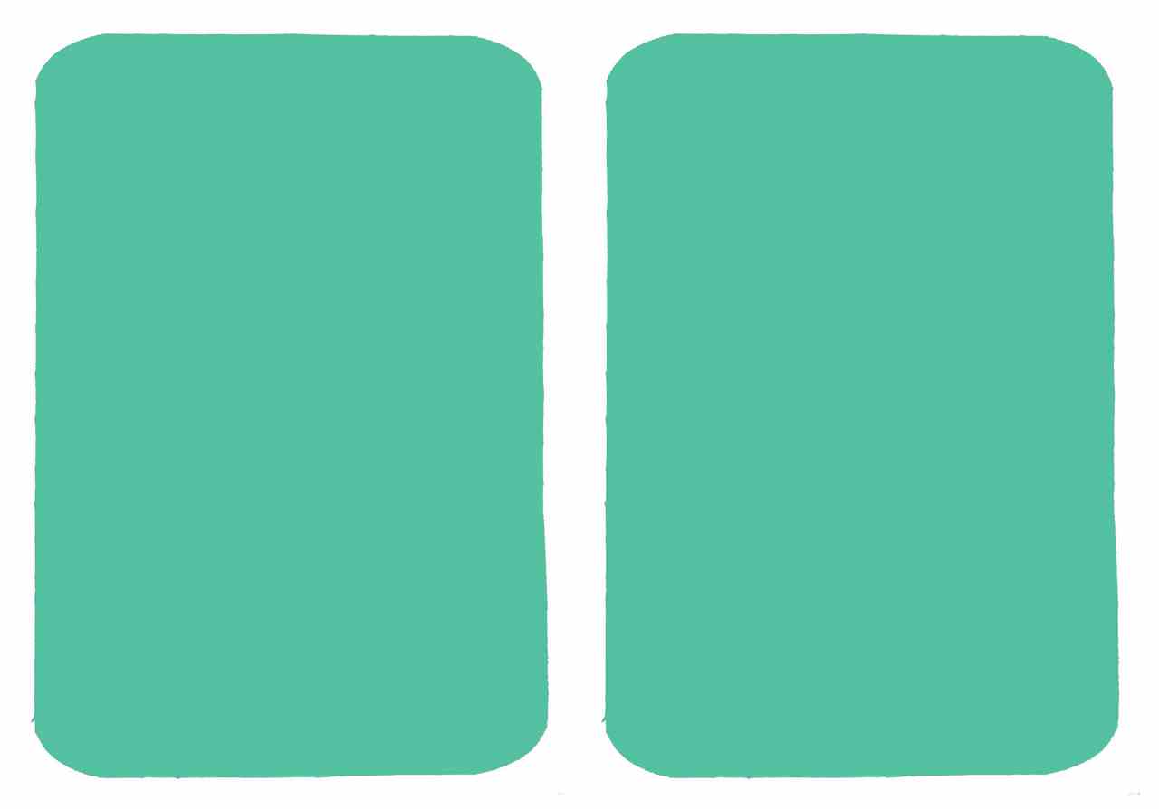 Turquoise Plain Cotton Iron On Elbow / Knee Patches - Image 3