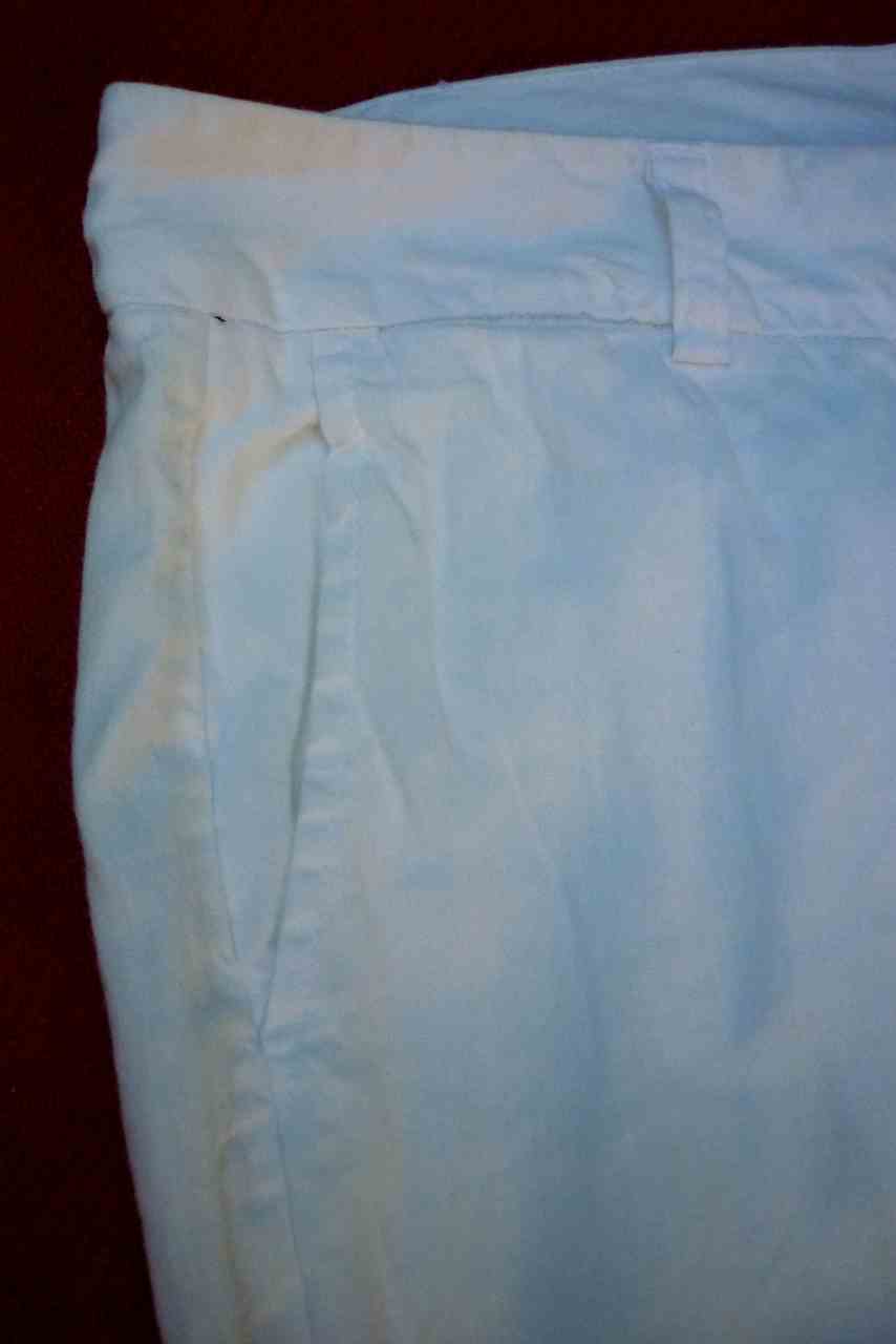 White Linen Trousers LANDS END Size 14 - 16 Classic Style Excellent Condition - Image 3