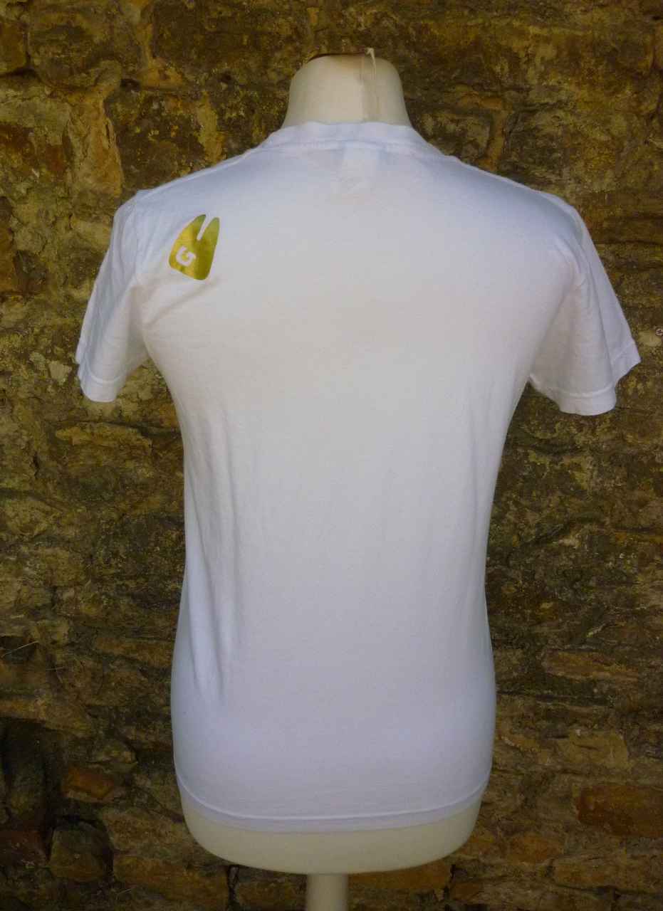 White Blue Snowboard T Shirt by BURTON Skull Motif Size L UK 10 Good Condition - Image 3