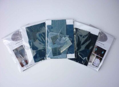Vintage-Patch Iron & Sew Blue Denim Jeans Fray Edge Patch Kit - Image 2
