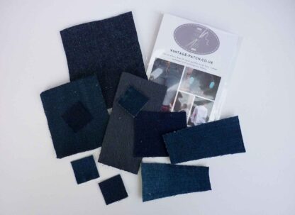 Vintage-Patch Iron & Sew Blue Denim Jeans Fray Edge Patch Kit - Image 7