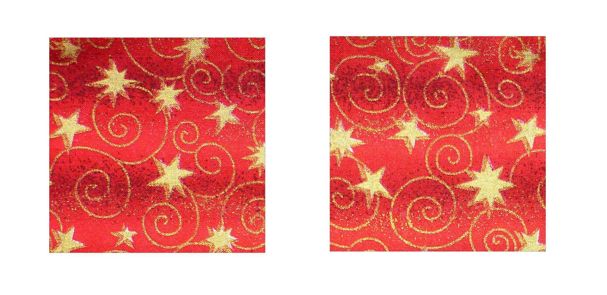 Red Gold Stars and Swirls Iron On Cotton Elbow / Knee Patches - Image 6