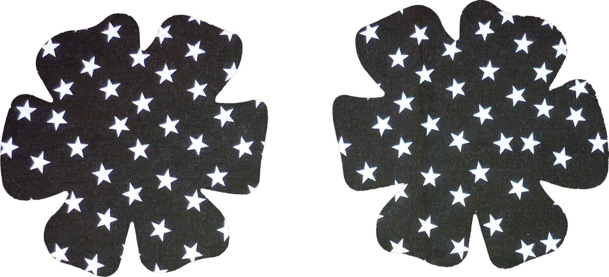 Black and White Stars Cotton Iron On Elbow / Knee Patches - Image 8