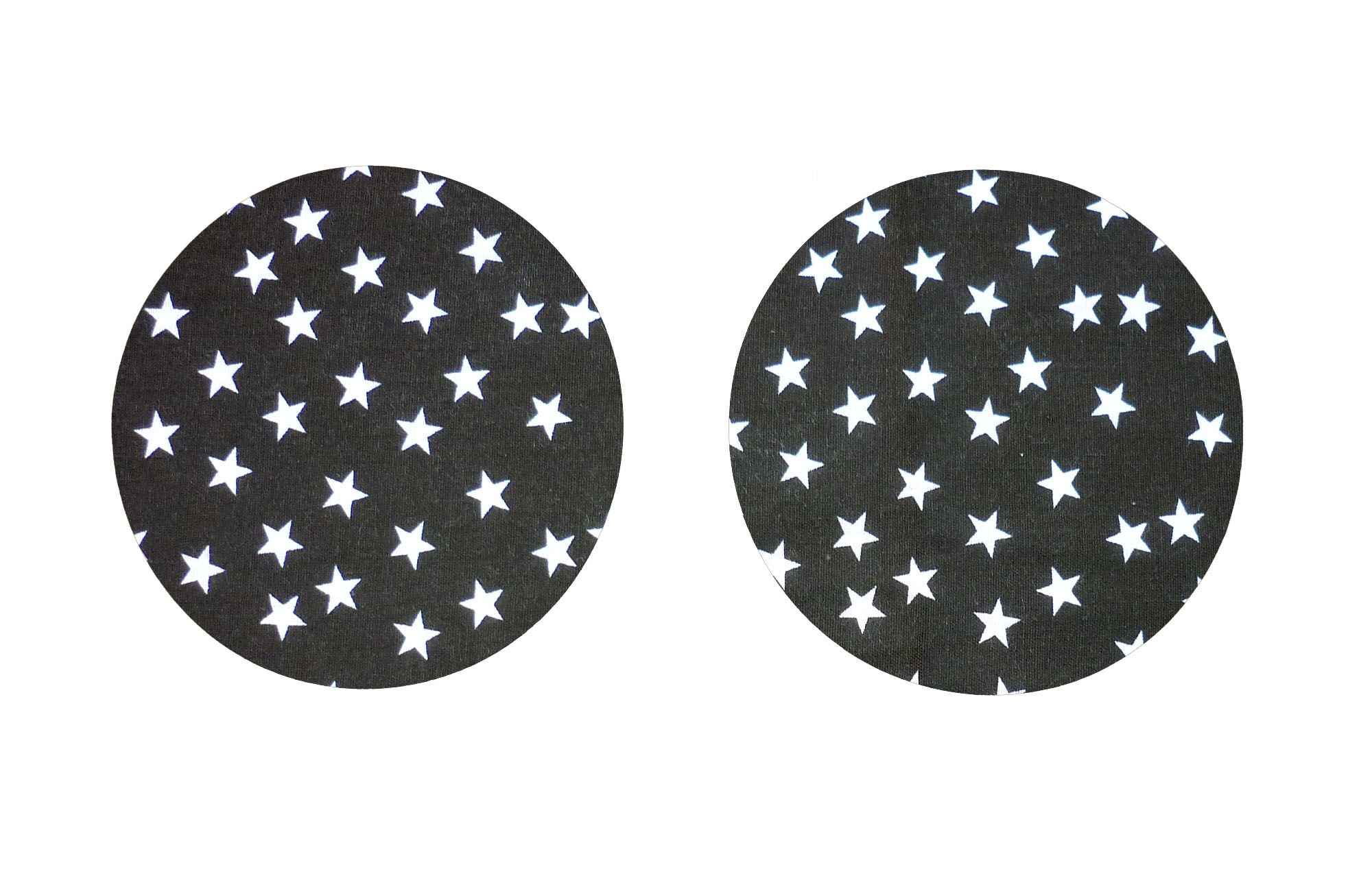 Black and White Stars Cotton Iron On Elbow / Knee Patches - Image 5