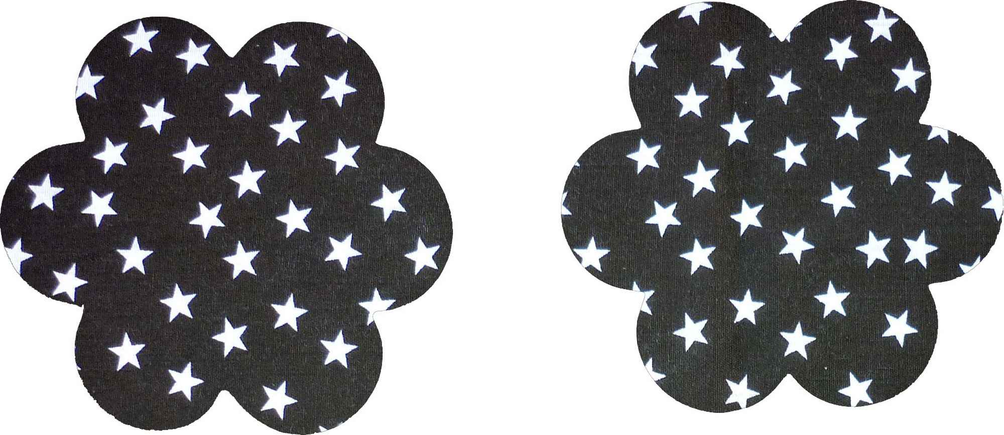 Black and White Stars Cotton Iron On Elbow / Knee Patches - Image 9