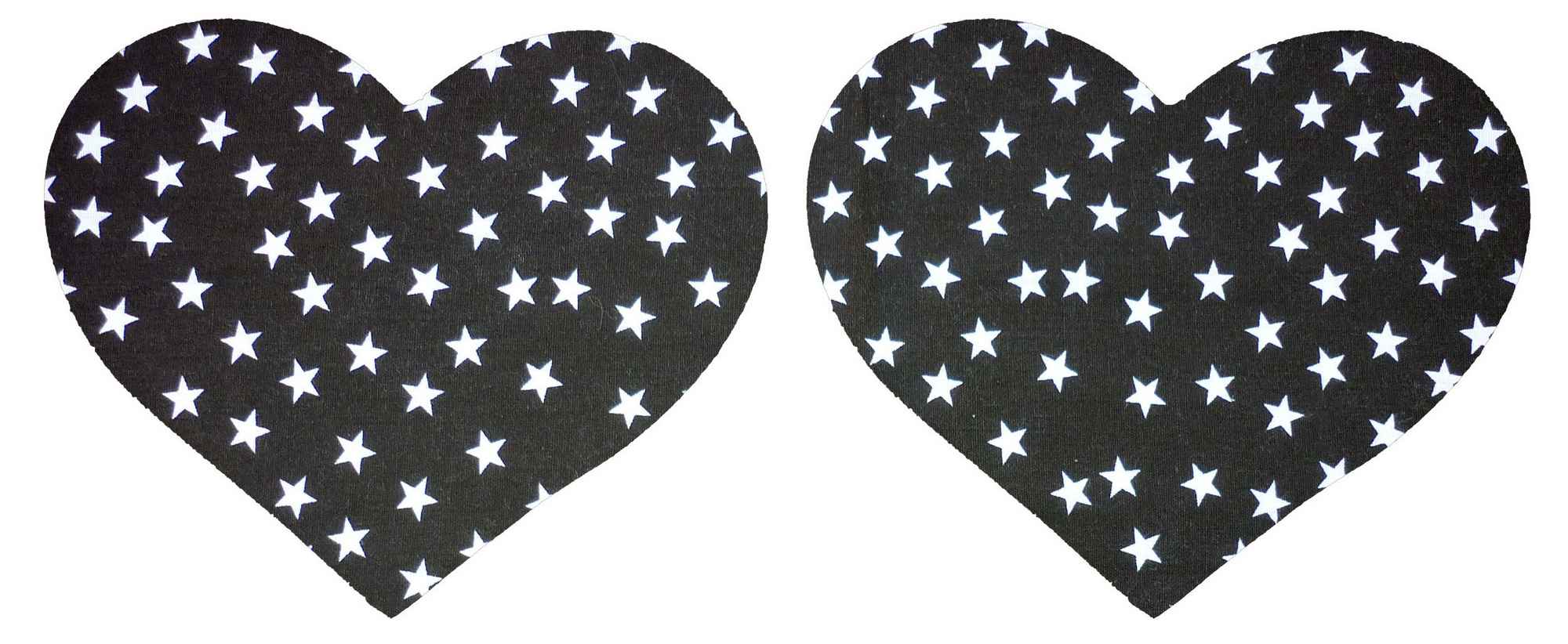 Black and White Stars Cotton Iron On Elbow / Knee Patches - Image 4