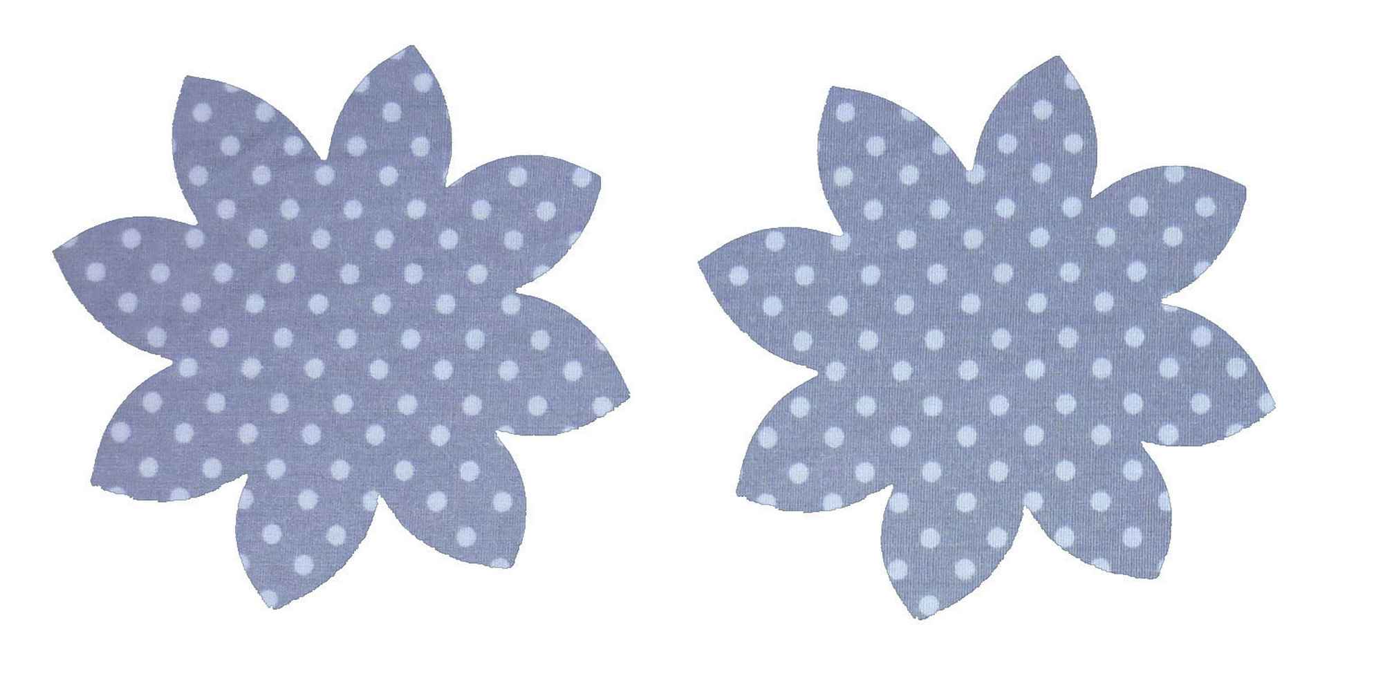 Grey White Polkadot Iron On Cotton Elbow / Knee Patches - Image 7