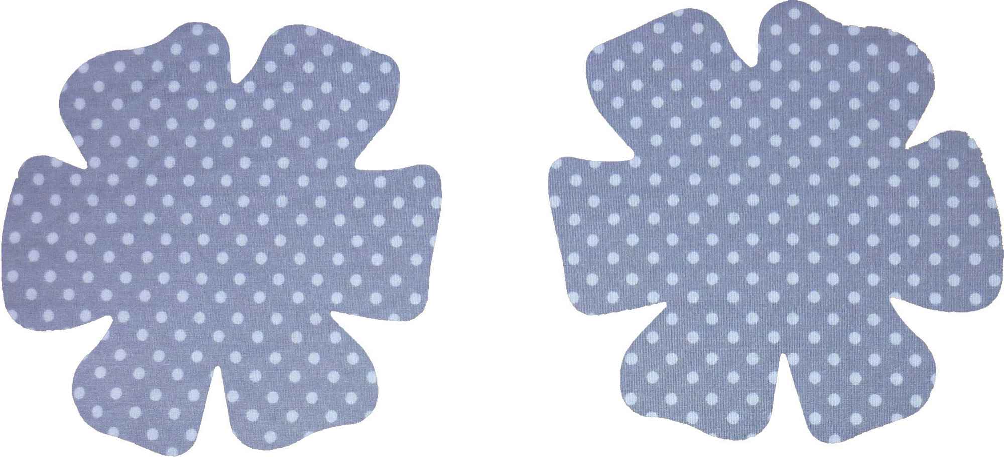 Grey White Polkadot Iron On Cotton Elbow / Knee Patches - Image 8