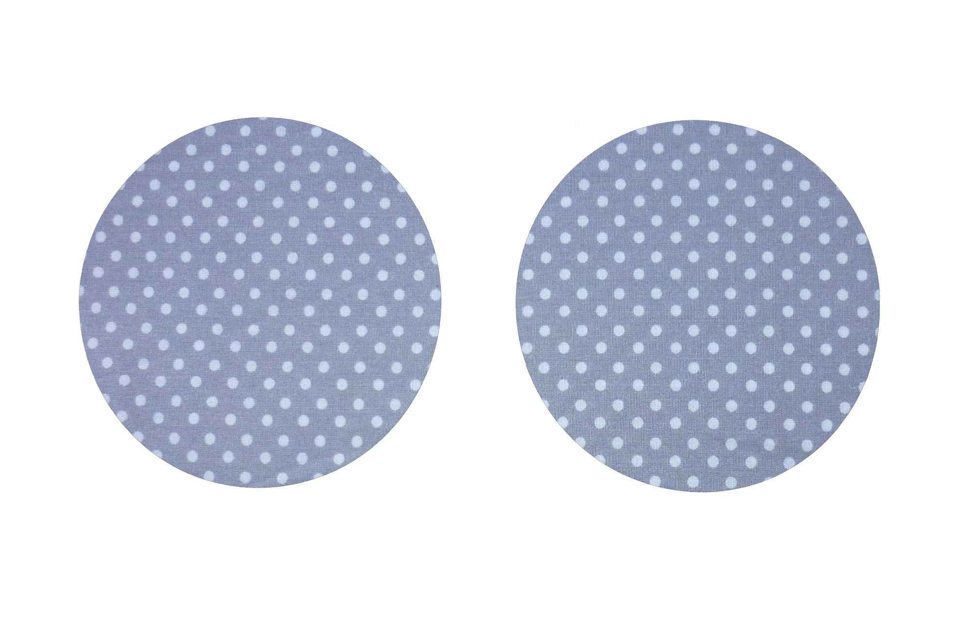 Grey White Polkadot Iron On Cotton Elbow / Knee Patches - Image 5