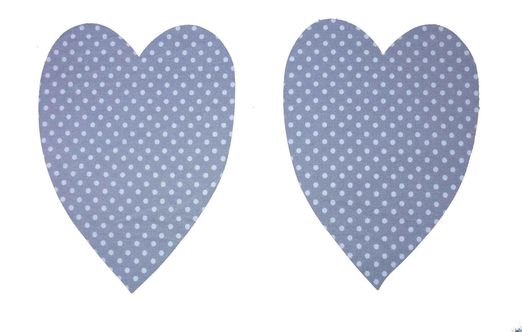 Grey White Polkadot Iron On Cotton Elbow / Knee Patches - Image 3