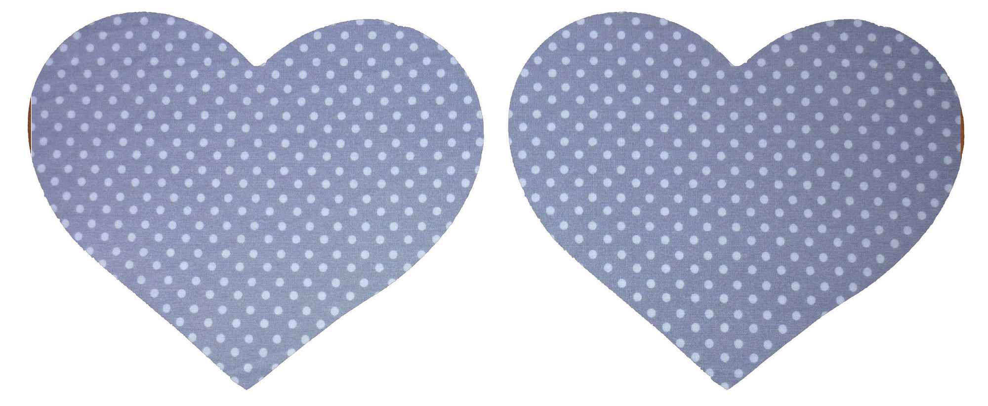 Grey White Polkadot Iron On Cotton Elbow / Knee Patches - Image 4