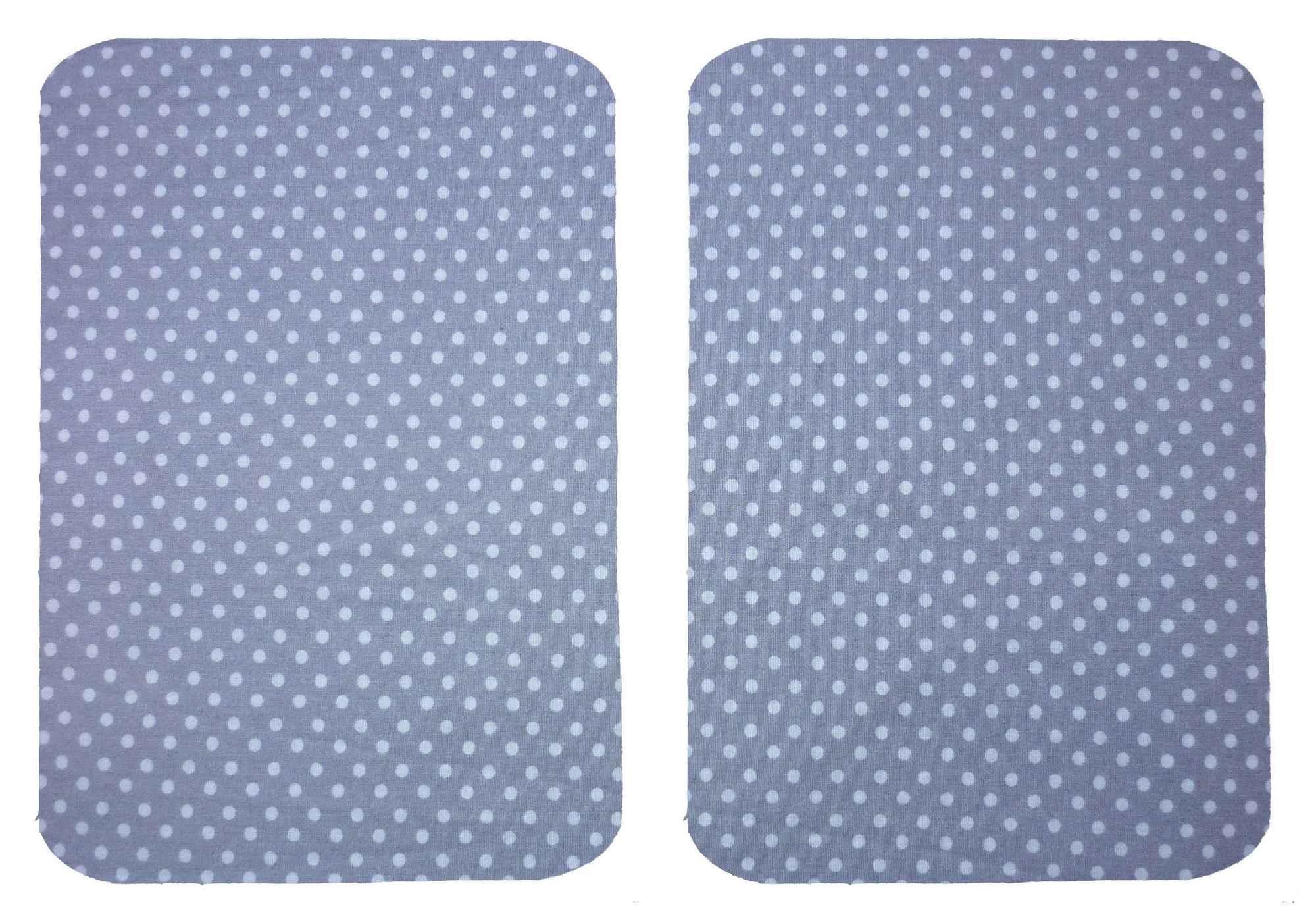 Grey White Polkadot Iron On Cotton Elbow / Knee Patches - Image 2