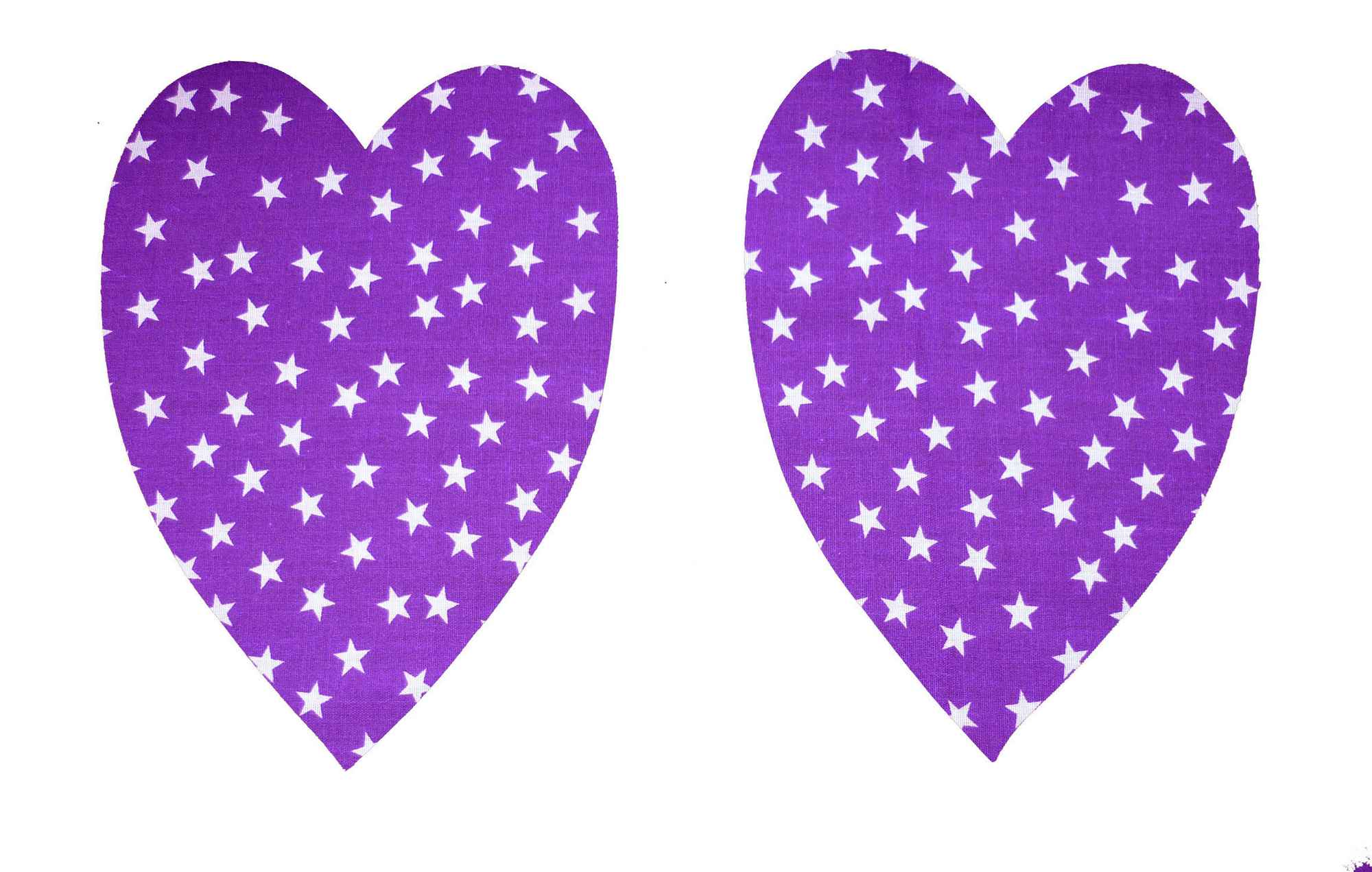 Purple and White Stars Cotton Iron On Elbow / Knee Patches - Image 3