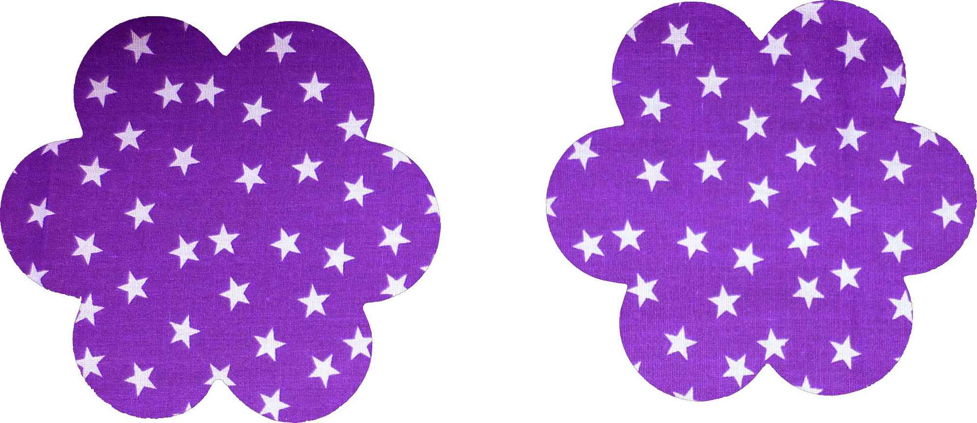 Purple and White Stars Cotton Iron On Elbow / Knee Patches - Image 9