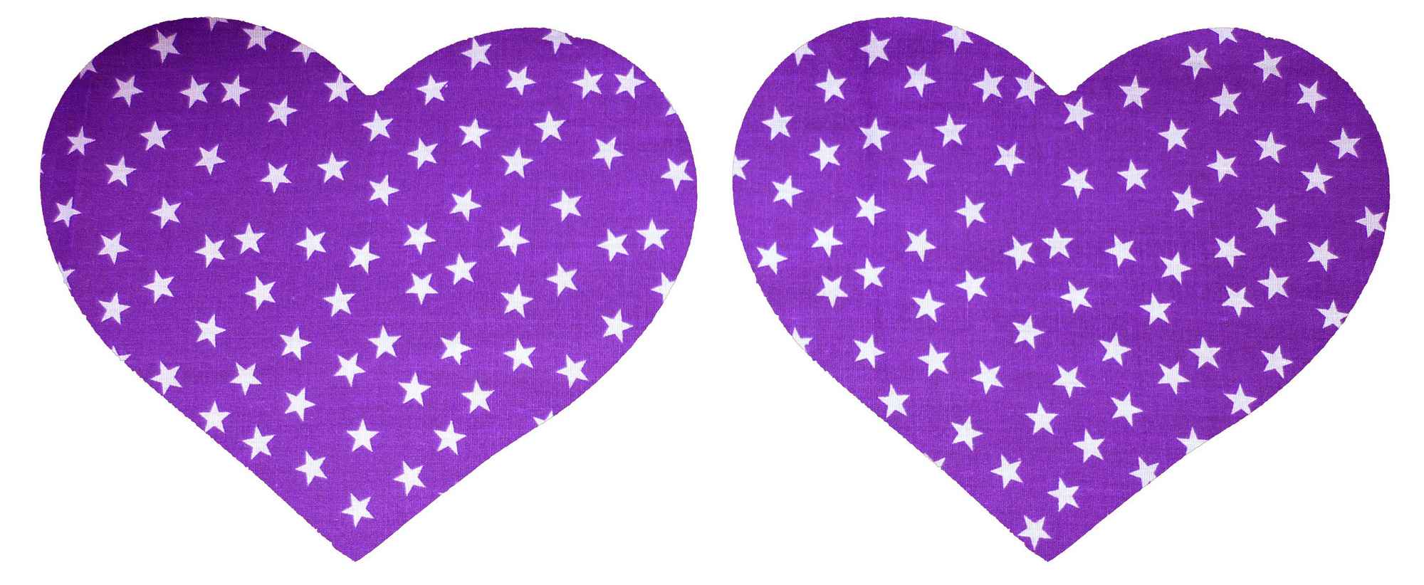 Purple and White Stars Cotton Iron On Elbow / Knee Patches - Image 4