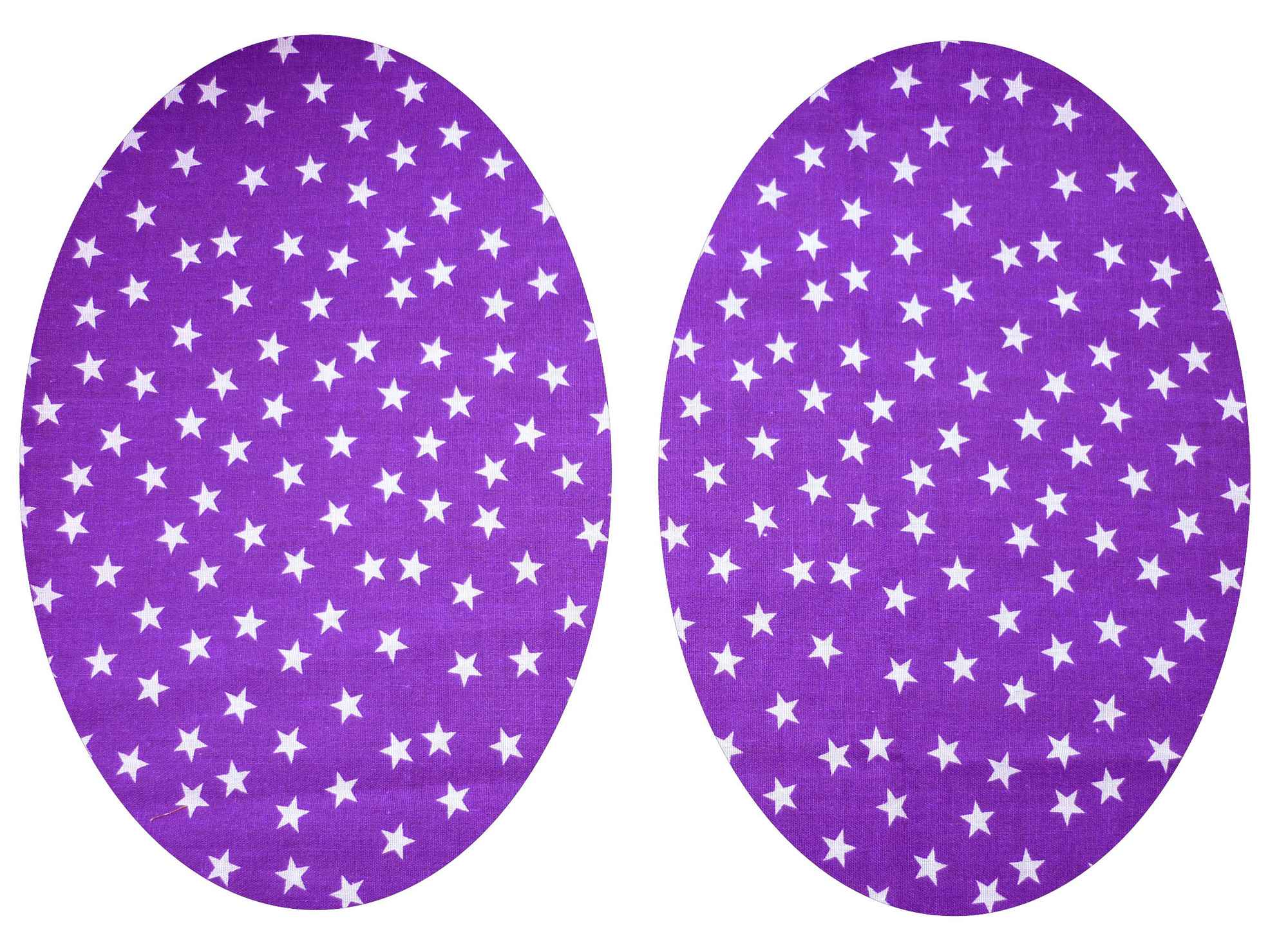 Purple and White Stars Cotton Iron On Elbow / Knee Patches