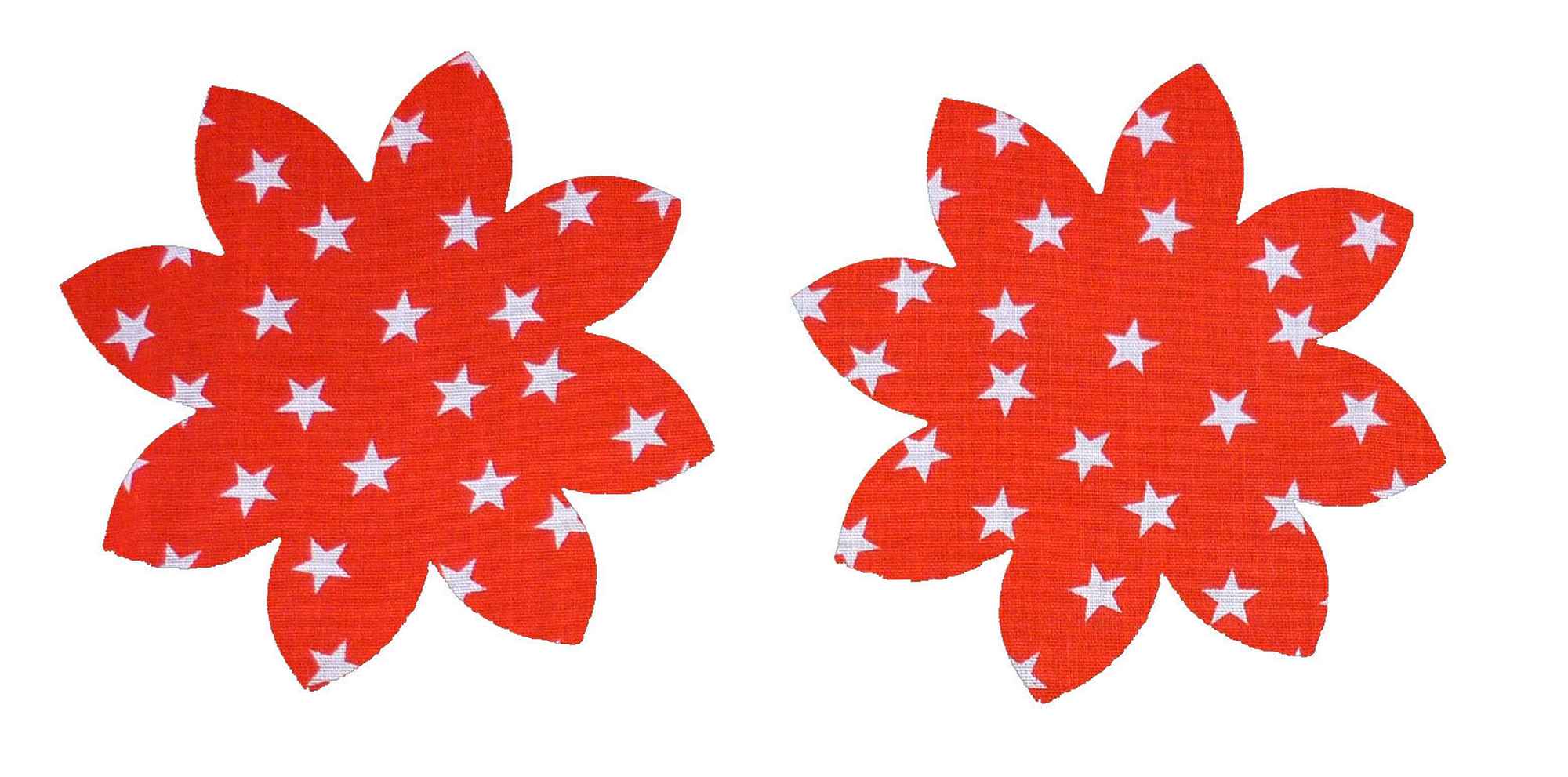 Red and White Stars Cotton Iron On Elbow / Knee Patches - Image 7