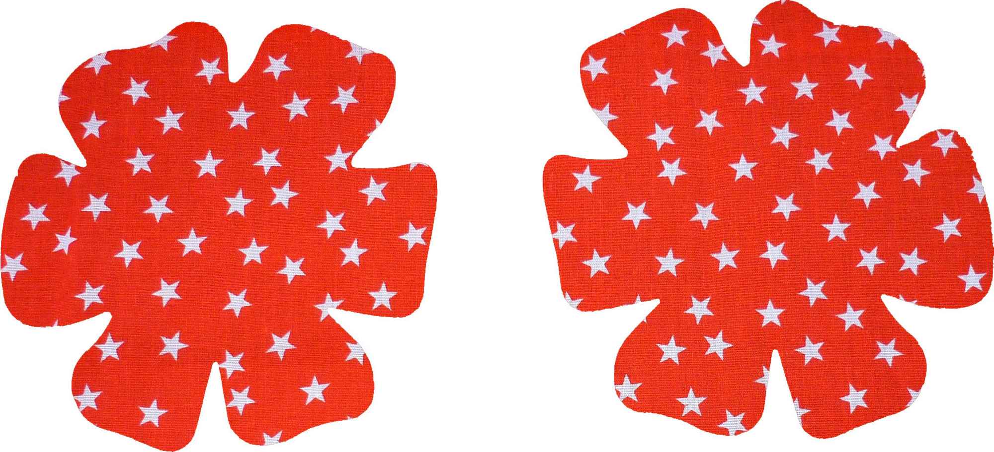 Red and White Stars Cotton Iron On Elbow / Knee Patches - Image 9