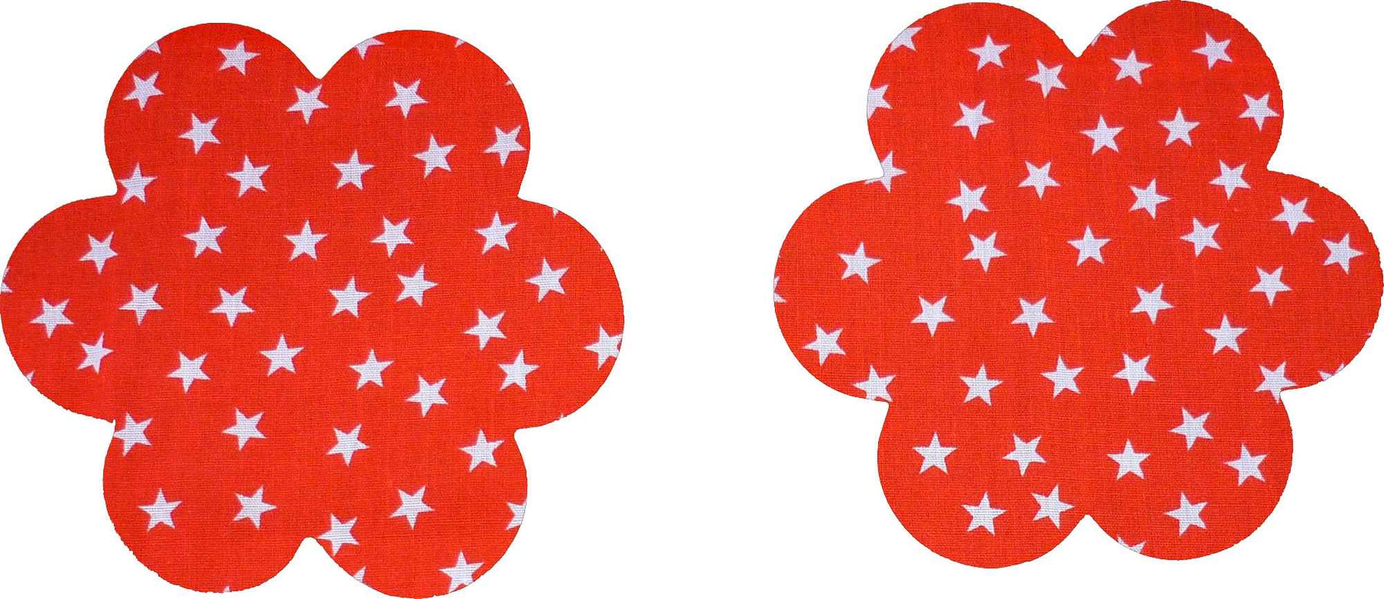 Red and White Stars Cotton Iron On Elbow / Knee Patches - Image 8