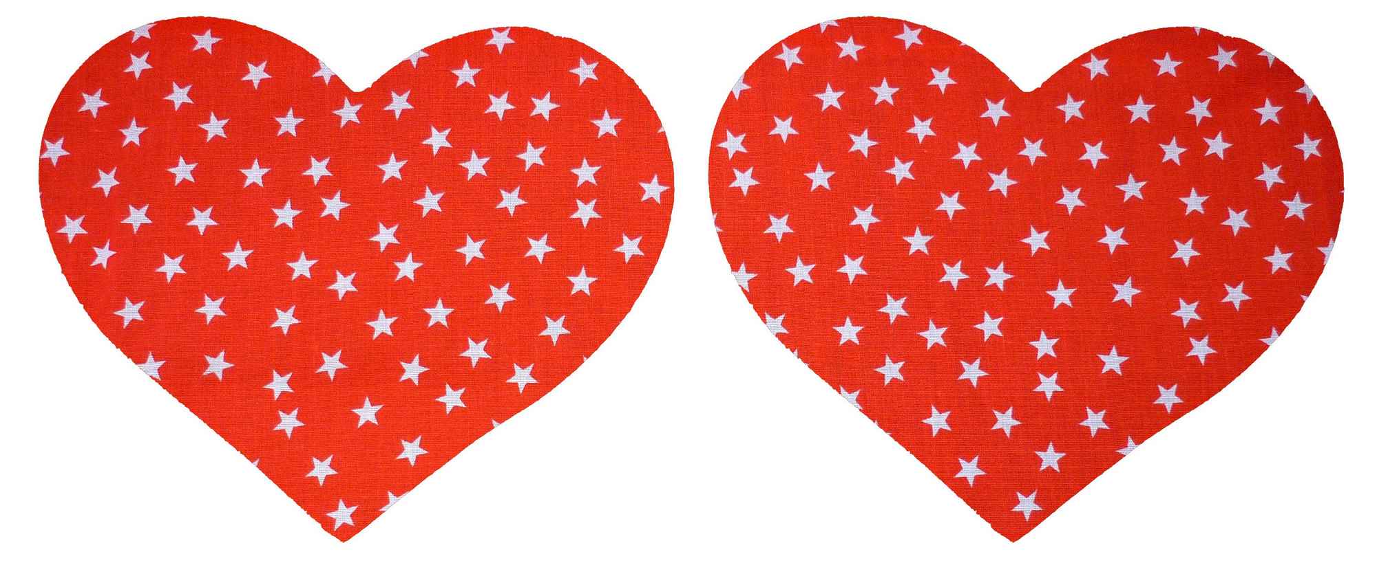 Red and White Stars Cotton Iron On Elbow / Knee Patches - Image 4