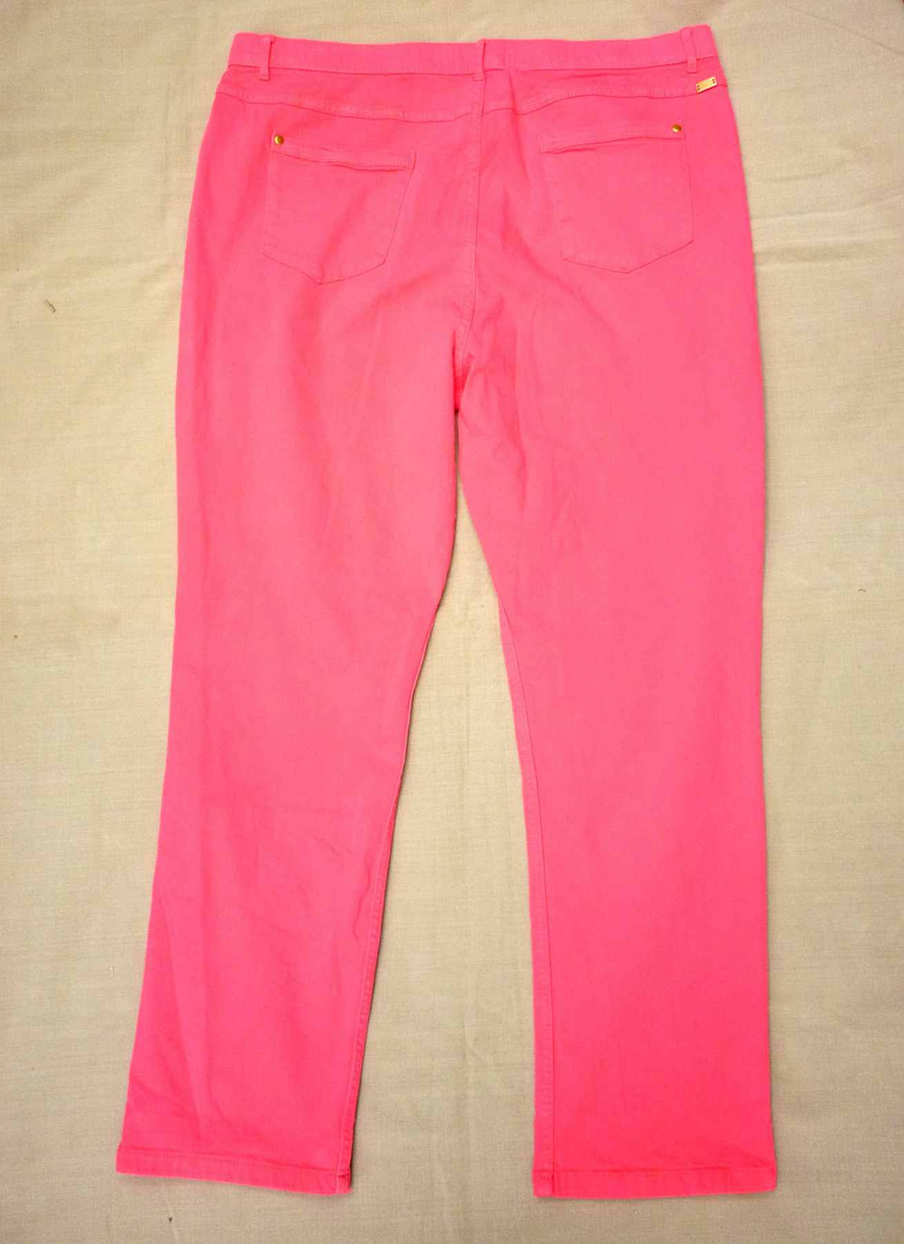 Hot Cerise Pink Stretch Jeans M&S CLASSIC, Narrow Leg UK 18 (46) - Image 2