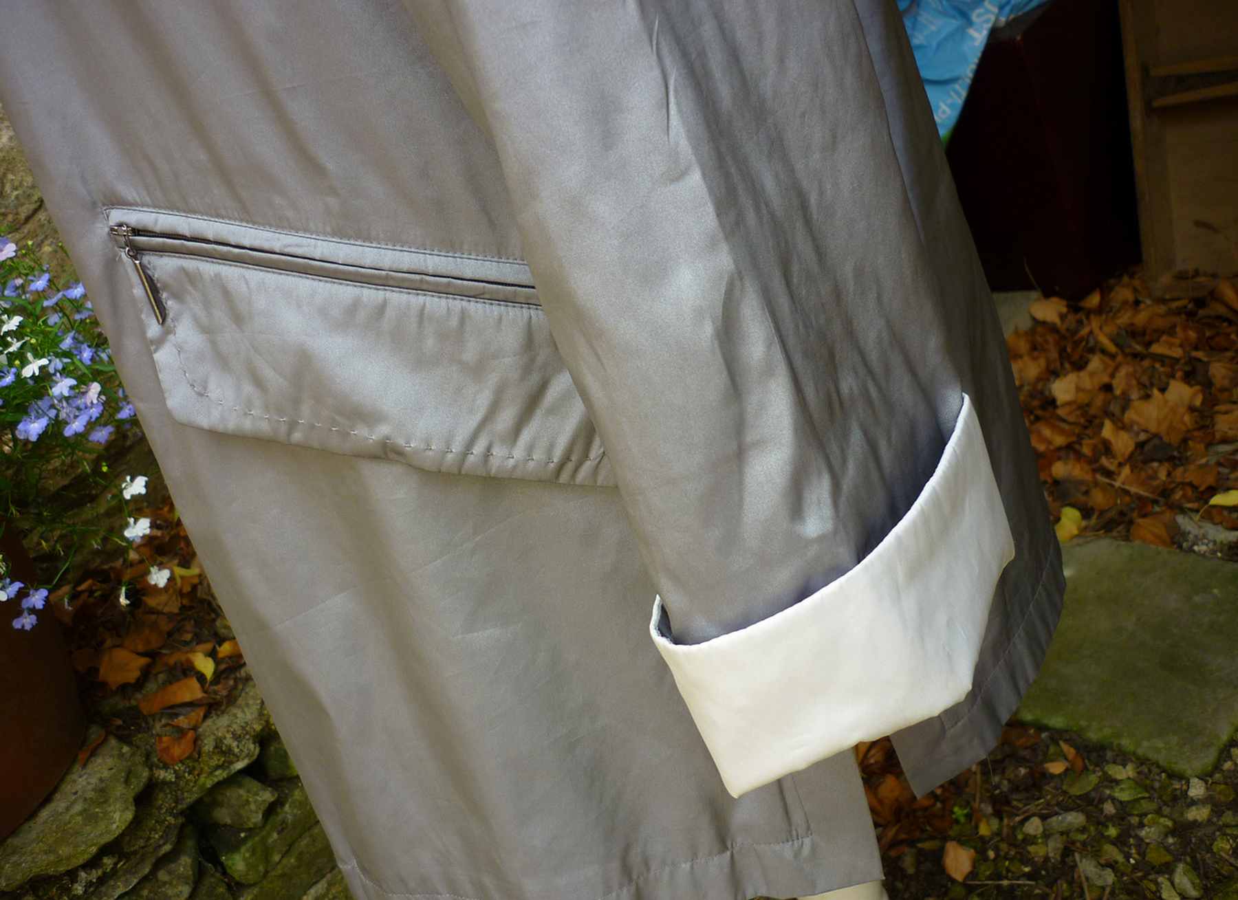 Grey two tone light padded jacket Mid Length Designer GERRY WEBER Size UK14 - Image 8