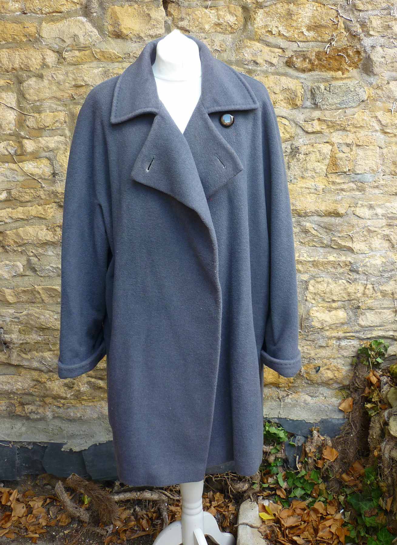 Grey wool angora blend short coat MARKS AND SPENCER size UK12
