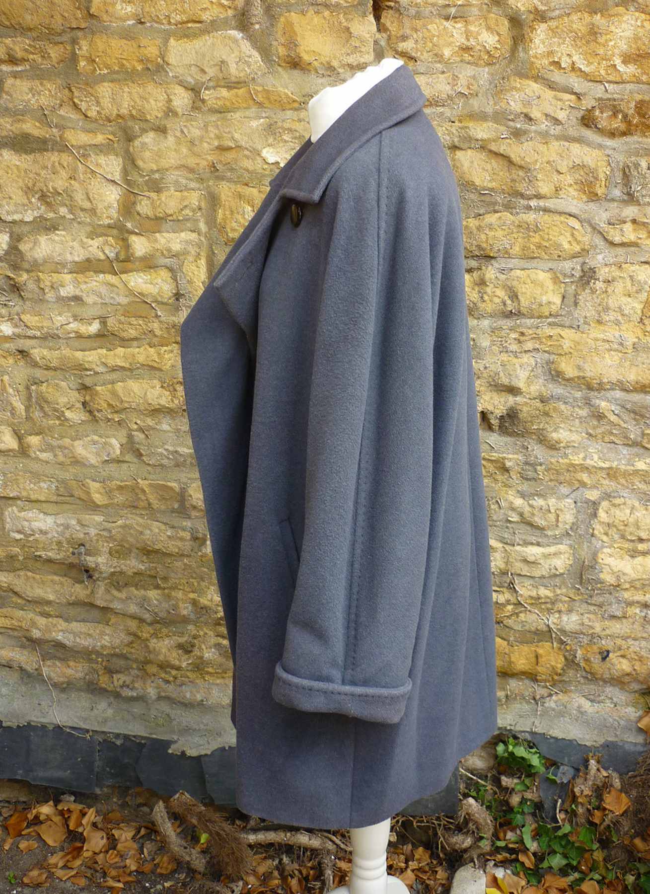 Grey wool angora blend short coat MARKS AND SPENCER size UK12 - Image 4