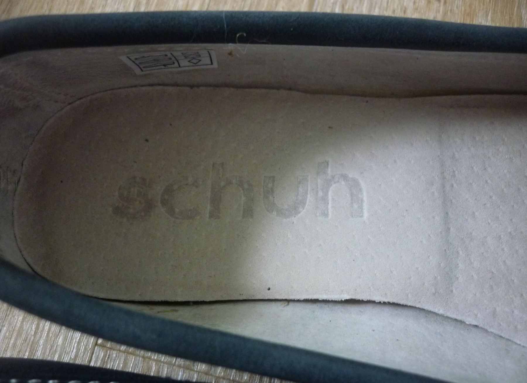 Navy Blue Leather Moccasin Flat Shoes by SCHUH Size 4 (37) Excellent Condition - Image 9