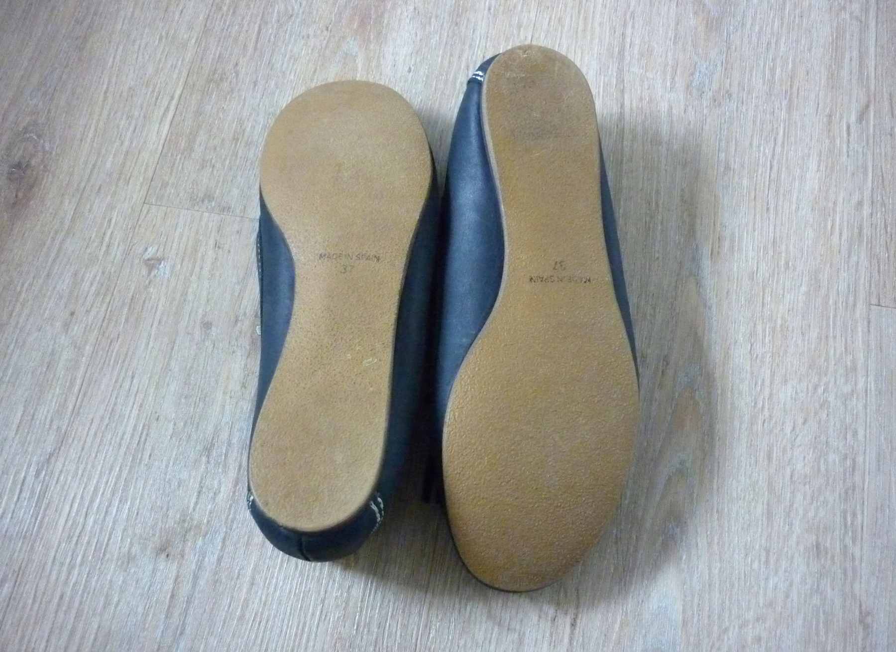 Navy Blue Leather Moccasin Flat Shoes by SCHUH Size 4 (37) Excellent Condition - Image 8