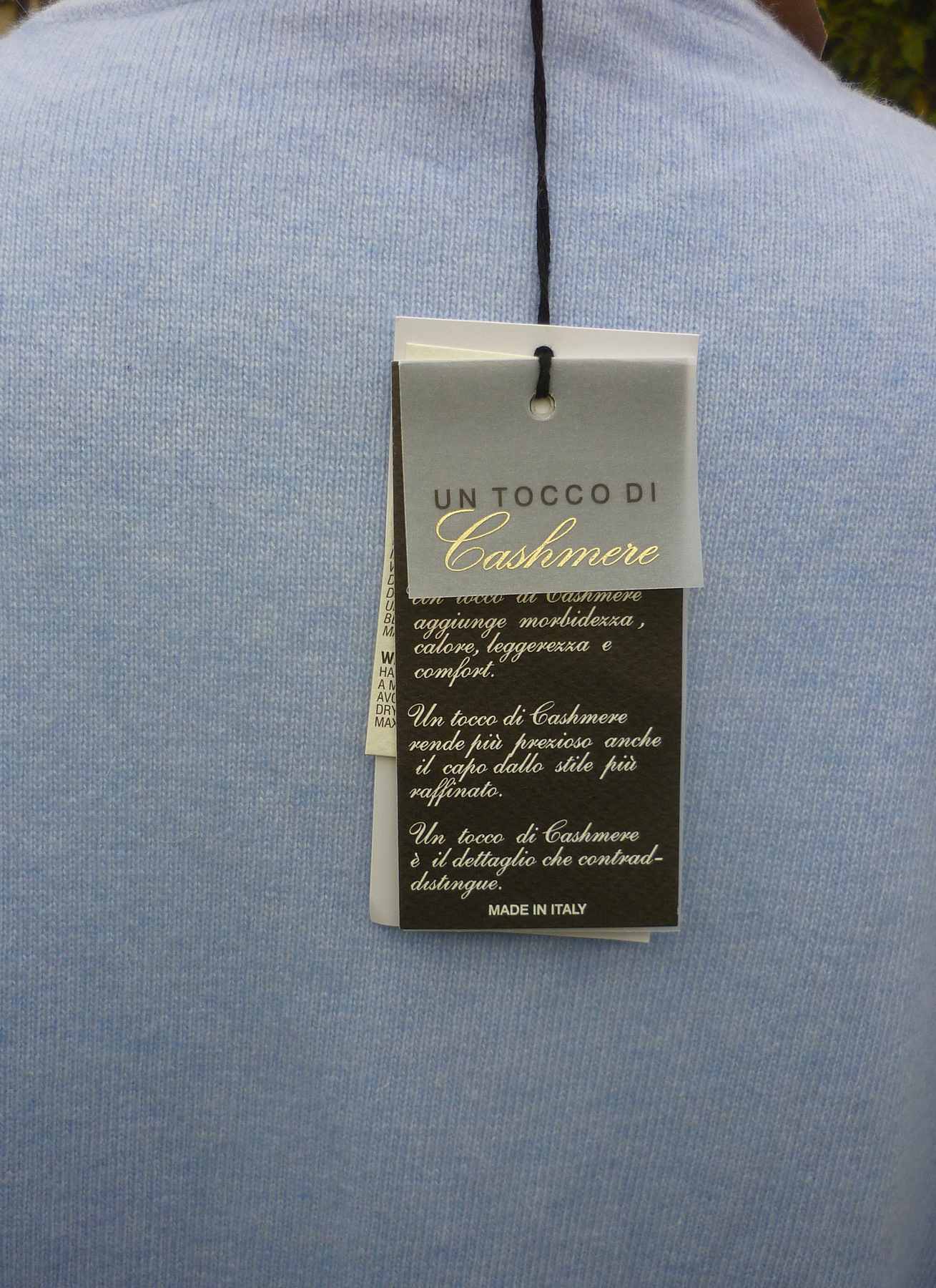 Blue Round Neck Jumper ARTIGIANO UK16 (42) Italian Wool Cashmere Blend Brand New - Image 6