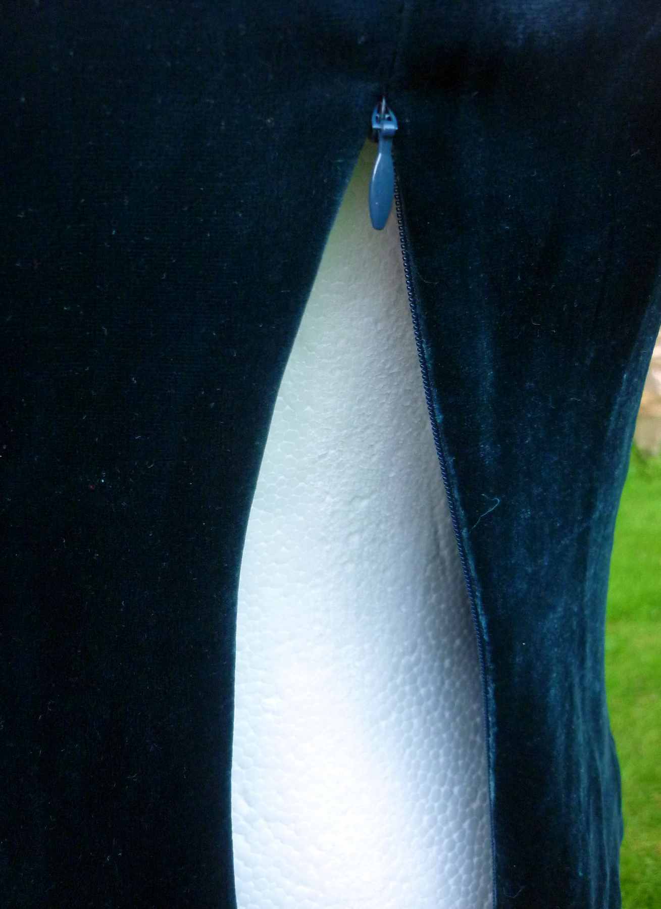 Blue Green Velvet Corset LAURA ASHLEY UK14 (40) Vintage 1980/90s Lace Front Bustier - Image 4