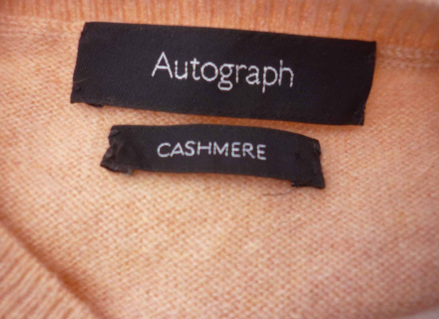 Pink Pure Cashmere Jumper AUTOGRAPH M&S UK18 (46) V Neck Long Sleeve - Image 5