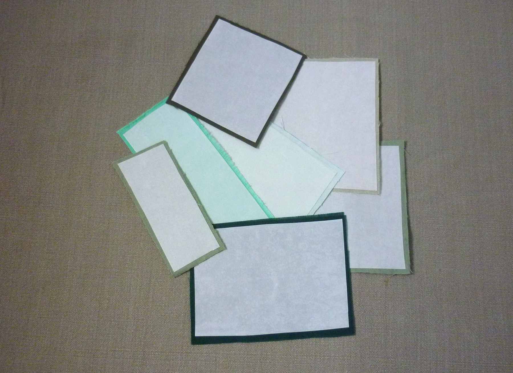 Vintage-Patch Iron & Sew Green Shades Plain Cotton Fray Edge Patch Kit - Image 3