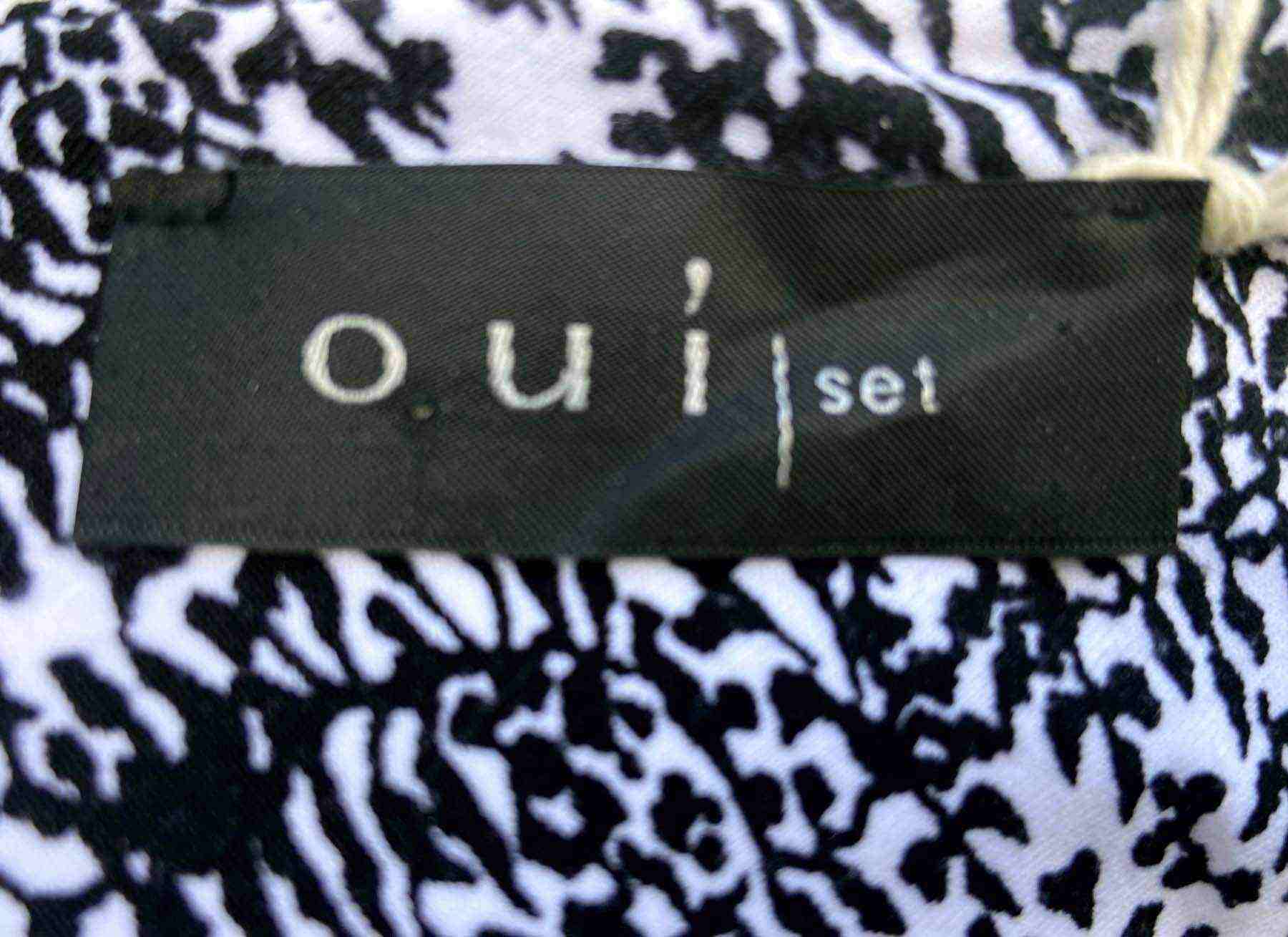 OUI Set Designer Black White Paisley Sheath Dress UK 12-14 Sleeveless Stretch All Season - Image 4