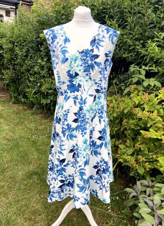 SG Cotton Skater Style Dress UK UK 16-18 (approx) Sleeveless Party Occasion Summer