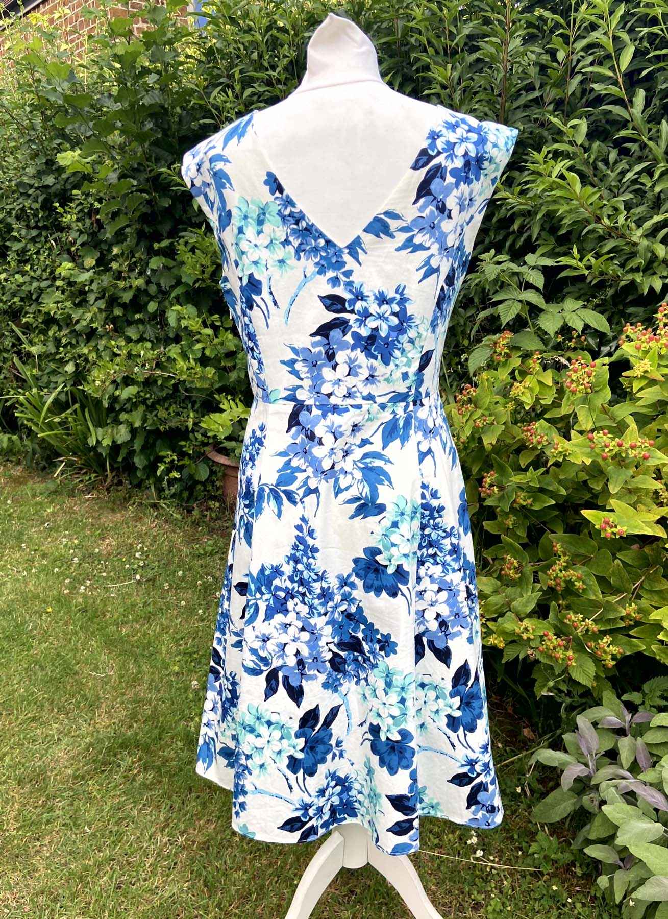 SG Cotton Skater Style Dress UK UK 16-18 (approx) Sleeveless Party Occasion Summer - Image 2