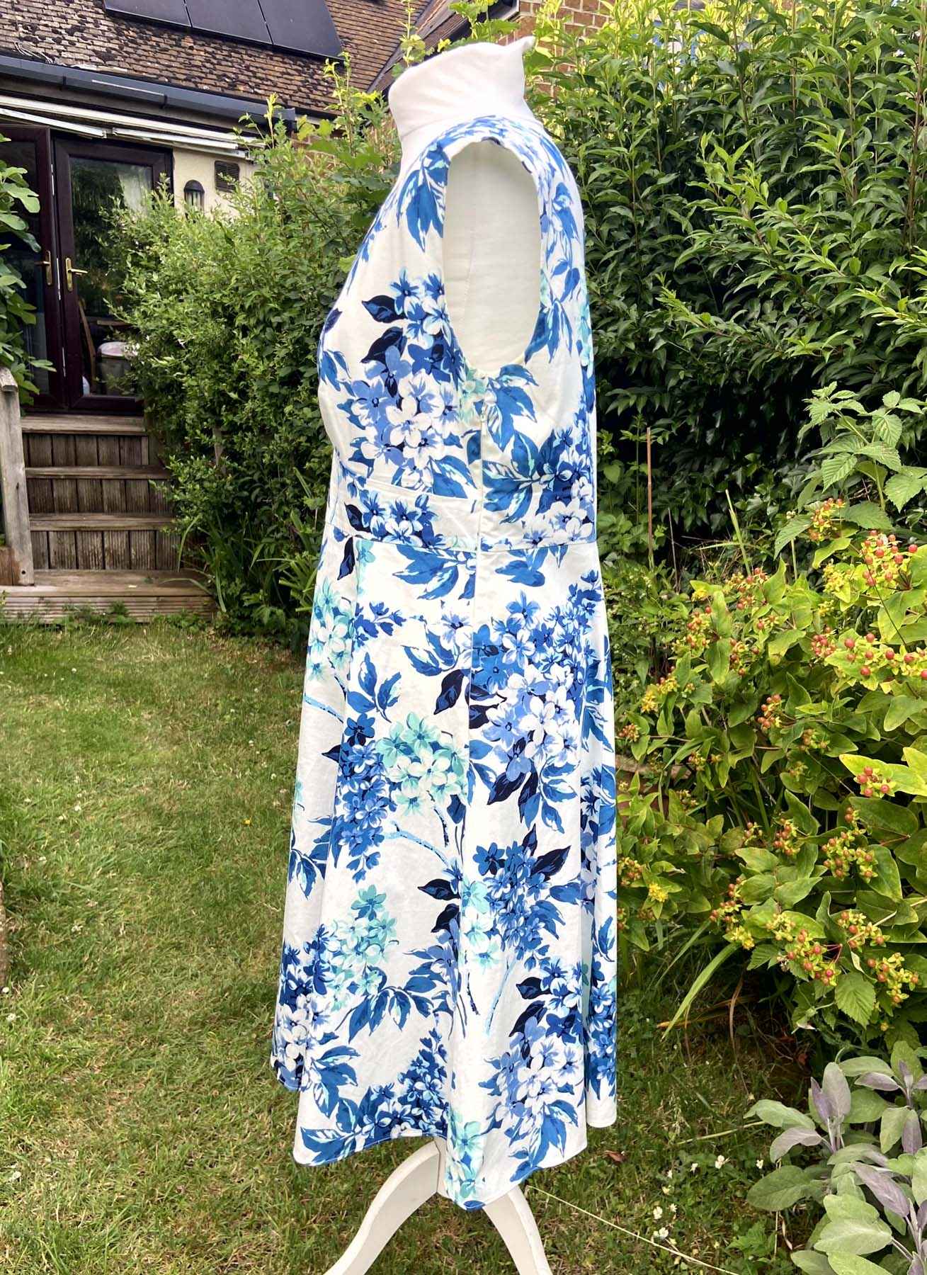 SG Cotton Skater Style Dress UK UK 16-18 (approx) Sleeveless Party Occasion Summer - Image 3